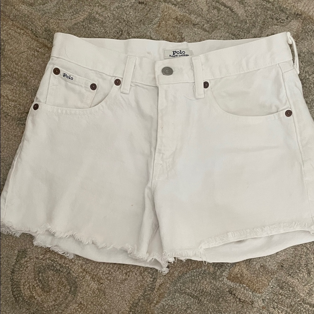 Polo by Ralph Lauren Women's Cream Jean Shorts